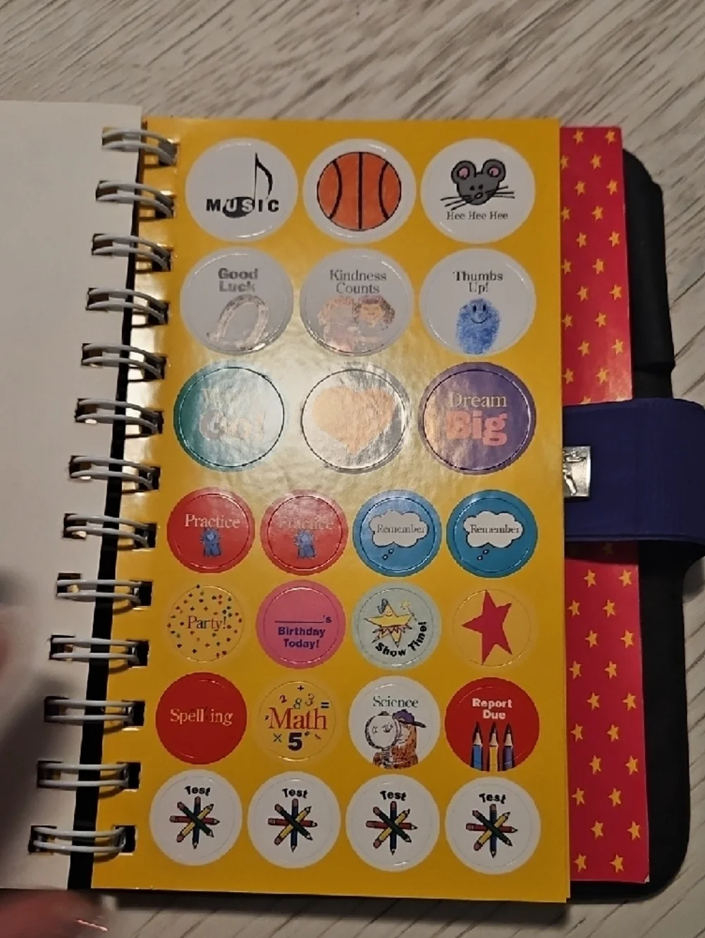 American Girl Purple Spiral Planner with Black Folio Circa 1997